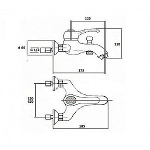 Смеситель для ванны Magliezza Collana 50130 хром купить в интернет-магазине сантехники Sanbest