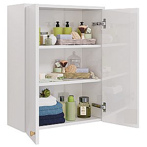 Шкаф подвесной Dreja LUNO 99.2006 60 белый глянец для ванной в интернет-магазине сантехники Sanbest