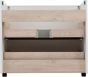 Тумба напольная с раковиной Aquanet Ирис New 90 336309+329250 белая глянцевая для ванной в интернет-магазине Sanbest