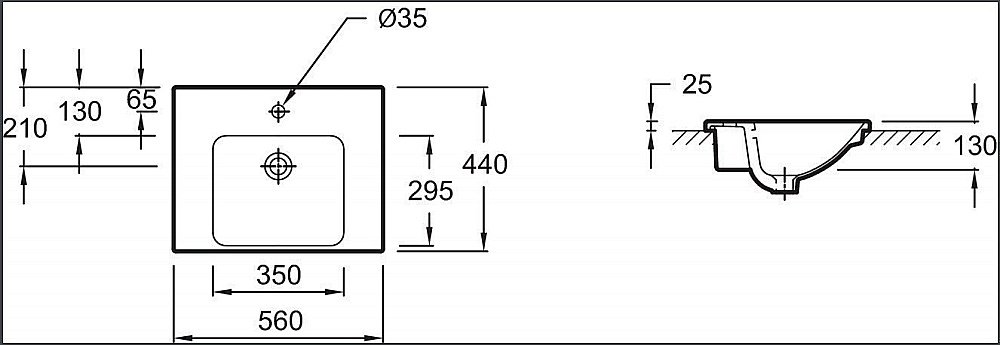 Раковина Jacob Delafon ODEON UP 56 E4756-00 белая купить в интернет-магазине Sanbest