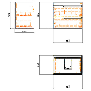 Тумба с раковиной Azario KANTRI 70/2 CS00097251 белая для ванной в интернет-магазине Sanbest