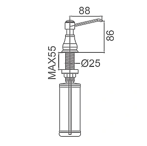 Диспенсер Milacio Castellon MC.932.SN сатин купить в интернет-магазине сантехники Sanbest