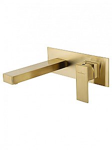 Смеситель для раковины встраиваемый WONZON & WOGHAND CUBE, Брашированное золото (WW-88869016-BG) купить в интернет-магазине сантехники Sanbest