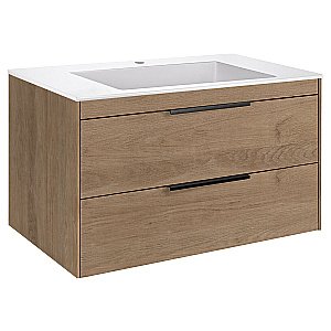 Тумба с раковиной Vincea Chiara 2D 800 N.Oak для ванной в интернет-магазине Sanbest