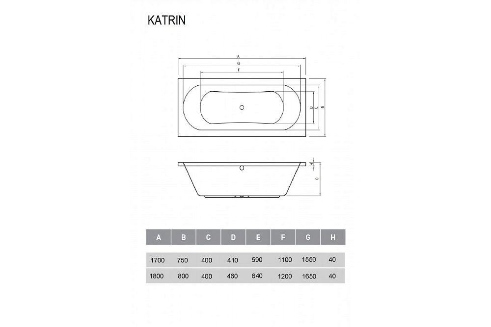 Ванна акриловая Relisan Katrin Гл000026033 180х80 купить в интернет-магазине Sanbest