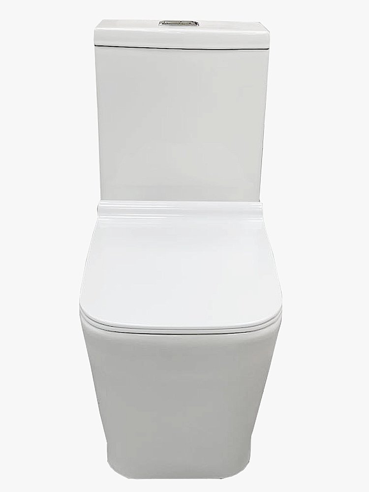 Унитаз-моноблок Laguraty 9056A белый, безободковый, с крышкой микролифт купить в интернет-магазине Sanbest