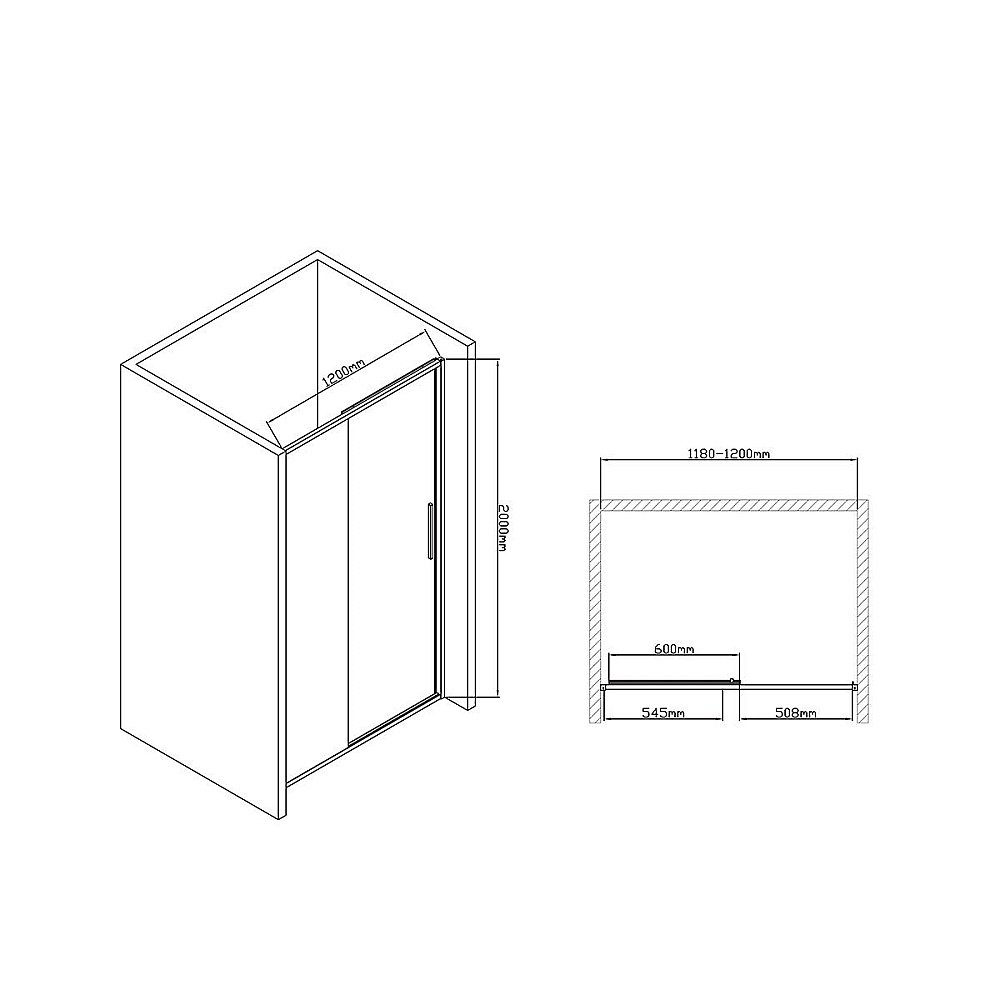 Душевая дверь Vincea Slim-U VDS-2SU120CL 120 купить в интернет-магазине Sanbest