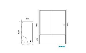 Душевой уголок Royal Bath RB8120BP-T-CH 120х80 прозрачный купить в интернет-магазине Sanbest