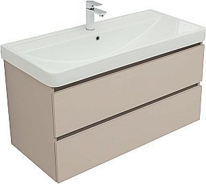 Тумба с раковиной Aquanet Вега 2.0 337939/323884 100 бежевый для ванной в интернет-магазине Sanbest