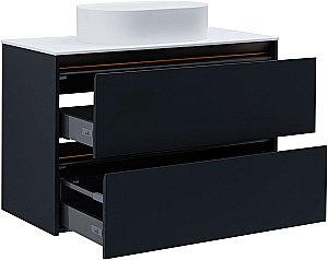 Тумба с раковиной Allen Brau Activity 100 1.34014.AM антрацит матовый/олива брашированная для ванной в интернет-магазине Sanbest