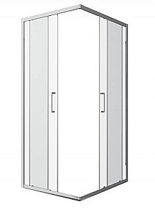 Душевой уголок Bravat LINE BS090.2202A 90х90 стекло прозрачное/профиль хром купить в интернет-магазине Sanbest