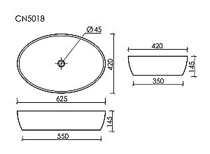 Раковина накладная Ceramica Nova Element CN5018 купить в интернет-магазине Sanbest