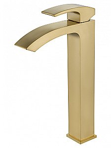 Смеситель для раковины высокий WONZON & WOGHAND FIT, Брашированное золото (WW-88239009- BG) купить в интернет-магазине сантехники Sanbest