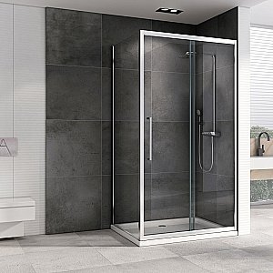 Душевой уголок ABBER Schwarzer Diamant AG30130H-S75 130x75 стекло прозрачное/профиль хром купить в интернет-магазине Sanbest