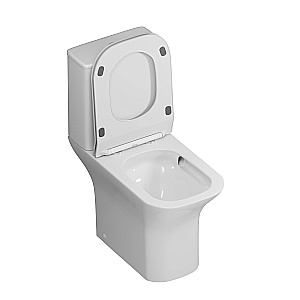 Унитаз напольный Grossman Classic GR-4464SQ-K26 белый глянцевый, с крышкой микролифт, с бачком, безободковый, слив-торнадо купить в интернет-магазине Sanbest