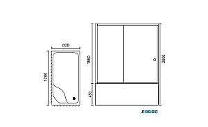 Душевой уголок Royal Bath RB8120BP-T-CH 120х80 прозрачный купить в интернет-магазине Sanbest