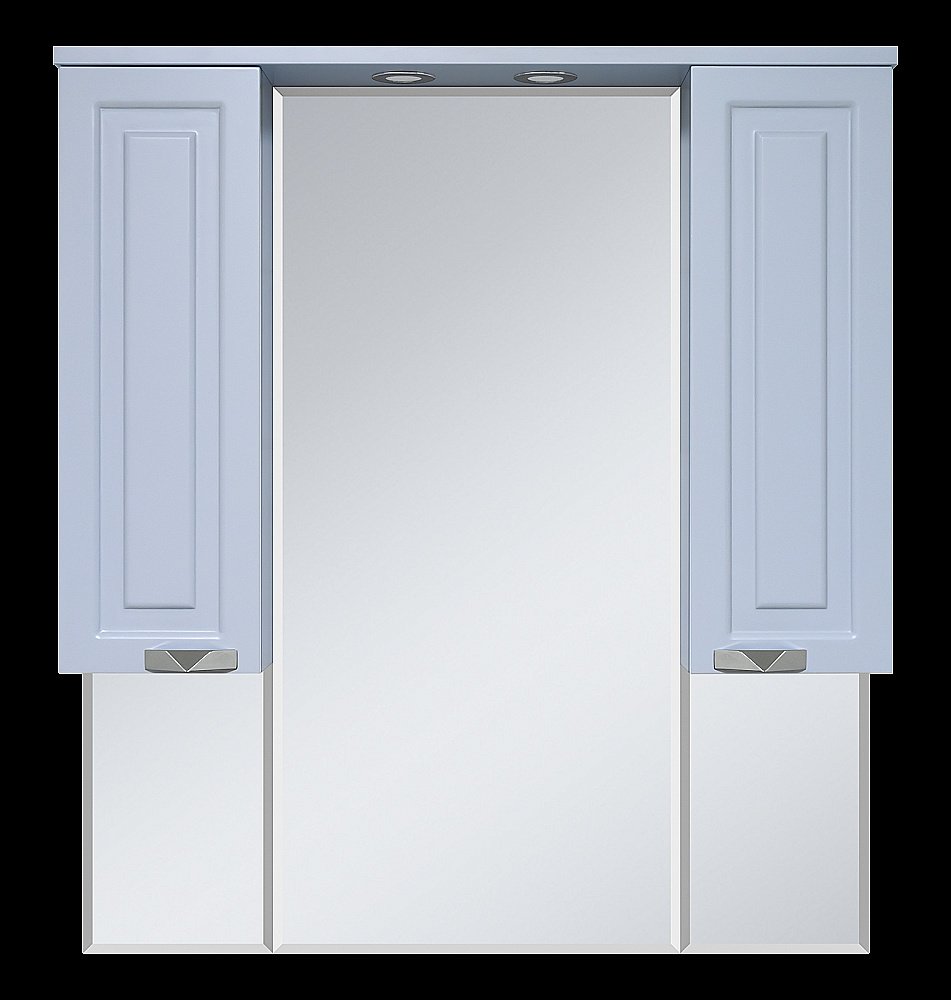 Зеркало со шкафом Misty Терра 90 П-Тер02090-0501 серый в ванную от интернет-магазине сантехники Sanbest