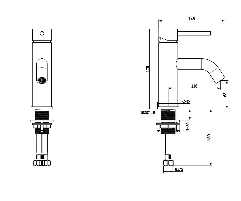 Смеситель для раковины Bronze De Luxe SCANDI 1451B купить в интернет-магазине сантехники Sanbest