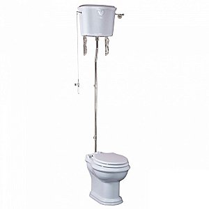 Унитаз Migliore Impero 20794 с высоким бачком выпуск в стену белый/хром купить в интернет-магазине Sanbest