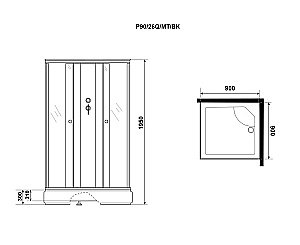 Душевая кабина Niagara Promo P90/26Q/MT/BK 90х90 купить в интернет-магазине Sanbest