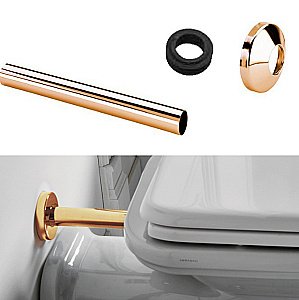 Унитаз приставной Kerasan Waldorf Prolungato 4116 Белый/золото купить в интернет-магазине Sanbest