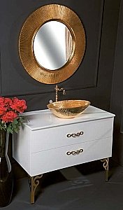 Тумба с раковиной Armadi Art Neoart 80 со столешницей белая для ванной в интернет-магазине Sanbest