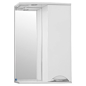 Зеркало со шкафом с подсветкой Style Line ЖАСМИН ЛС-00000039 55 белый в ванную от интернет-магазине сантехники Sanbest