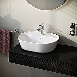 Раковина накладная Vitra Geo 55 7428B003-0001 белая купить в интернет-магазине Sanbest