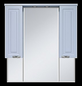 Зеркало со шкафом Misty Терра 90 П-Тер02090-0501 серый в ванную от интернет-магазине сантехники Sanbest