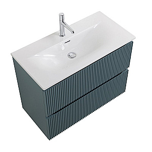 Тумба с раковиной BelBagno UNO-MINI 80 голубая матовая для ванной в интернет-магазине Sanbest