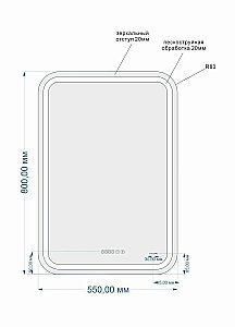 Зеркало CERSANIT LED KN-LU-LED050*55-p-Os в ванную от интернет-магазине сантехники Sanbest