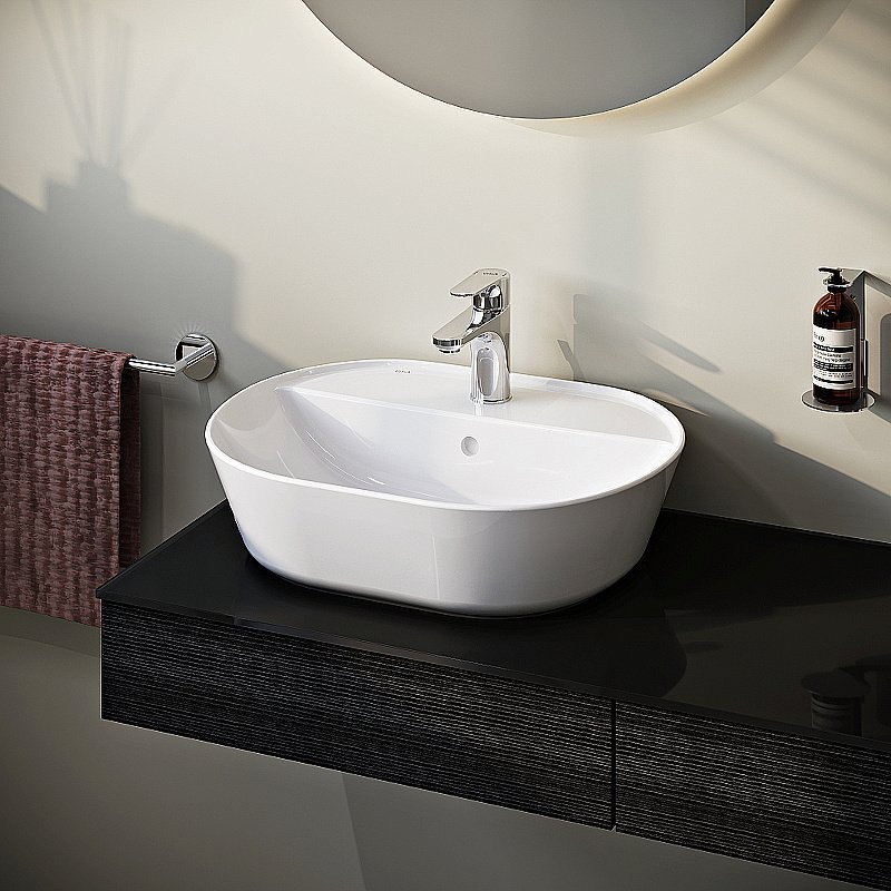 Раковина накладная Vitra Geo 55 7428B003-0001 белая купить в интернет-магазине Sanbest