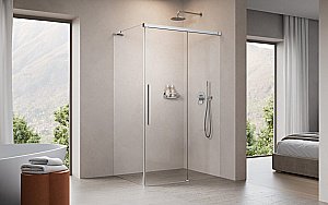 Душевой уголок Radaway Idea 8 QL KDJ 120х70 R стекло прозрачное/профиль хром купить в интернет-магазине Sanbest