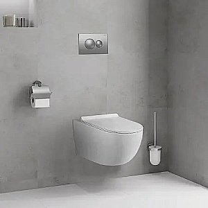 Унитаз подвесной Loranto FATTO CS-0017 HM безoбодковый, с сиденьем микролифт, белый купить в интернет-магазине Sanbest