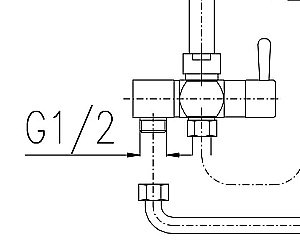 Дивертор Rav-Slezak MD0708CMAT черный матовый для смесителя в интернет-магазине сантехники Sanbest