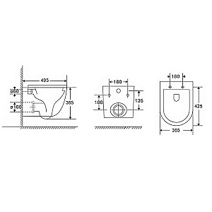 Унитаз подвесной Caprigo VITTORIA V-1093 безободковый, смыв торнадо, с крышкой микролифт, белый купить в интернет-магазине Sanbest