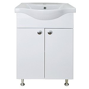 Тумба с раковиной Loranto Моника New CS00071366 60 раковина Basic 60, белая для ванной в интернет-магазине Sanbest