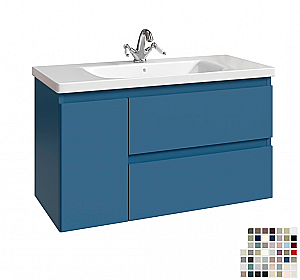 Тумба с раковиной Caprigo Forte 100 два ящика, одна дверь справа/слева, цвет на выбор/эмаль для ванной в интернет-магазине Sanbest