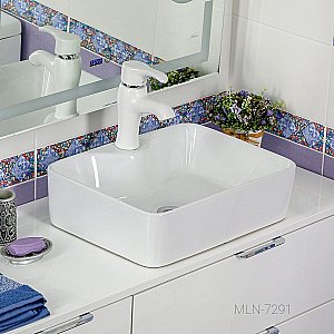 Раковина Melana 7291 7291-805 белая купить в интернет-магазине Sanbest