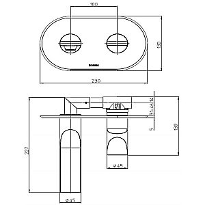 Смеситель для раковины Bossini Apice Z00549.030 хром купить в интернет-магазине сантехники Sanbest