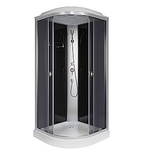 Душевая кабина Niagara Eco E100/13/TN 100х100, с тропическим душем, ABS-пластик, серый купить в интернет-магазине Sanbest