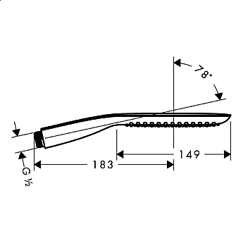 Душевая лейка Hansgrohe PuraVida 120 1jet 28558400 белый/хром купить в интернет-магазине сантехники Sanbest