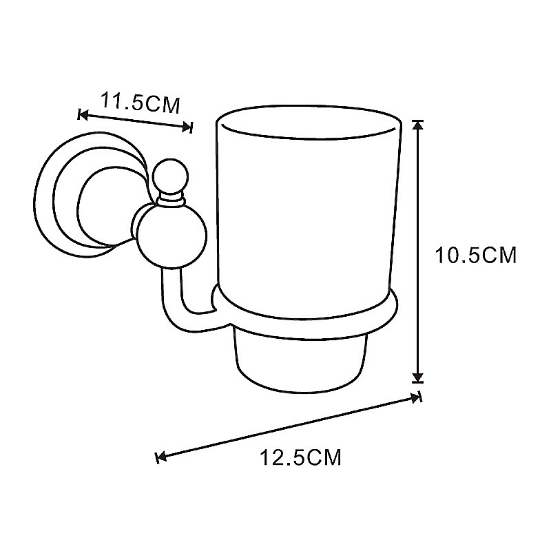 Стакан для зубных щеток Azario ELVIA AZ-91106G золото купить в интернет-магазине сантехники Sanbest