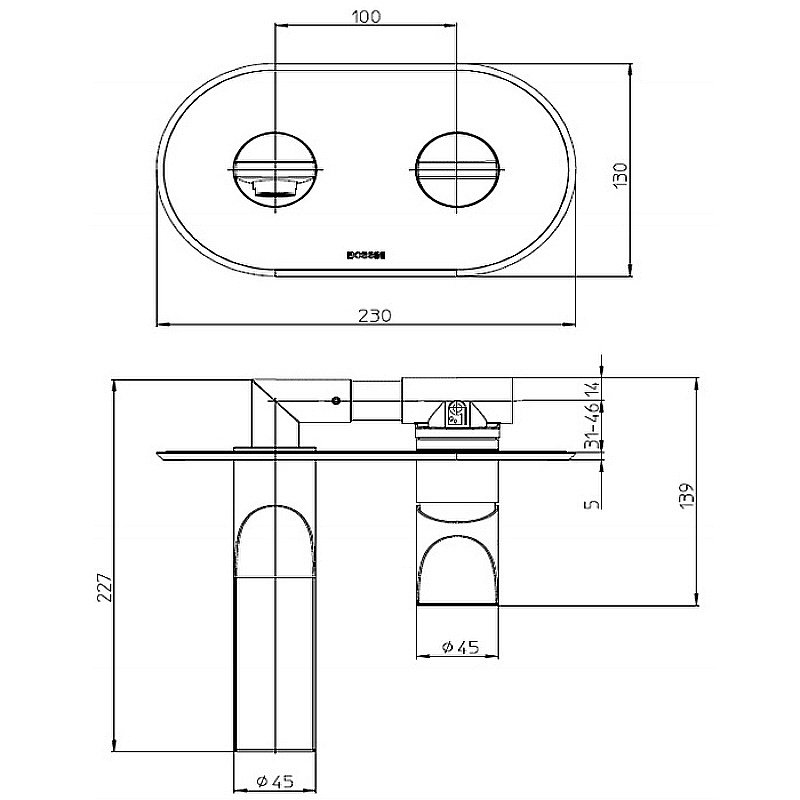 Смеситель для раковины Bossini Apice Z00549.030 хром купить в интернет-магазине сантехники Sanbest