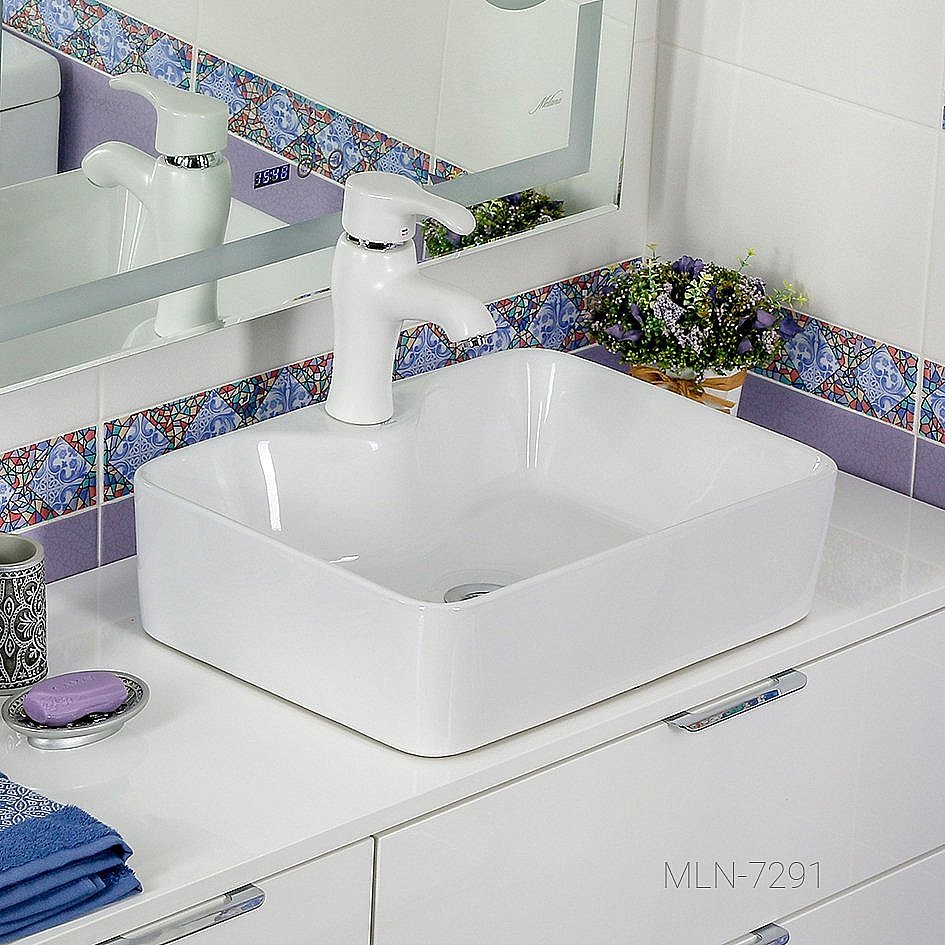 Раковина Melana 7291 7291-805 белая купить в интернет-магазине Sanbest