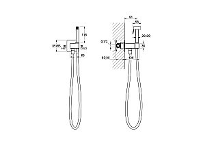 Гигиенический душ Aquatek Лира AQ1025MB черный матовый купить в интернет-магазине сантехники Sanbest