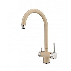 Смеситель для кухни Milacio Ultra MCU.554.BG бежевый/хром купить в интернет-магазине сантехники Sanbest