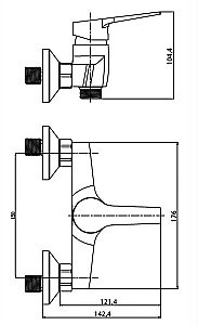 Смеситель для душа Cezares LANA-DM-01 купить в интернет-магазине сантехники Sanbest