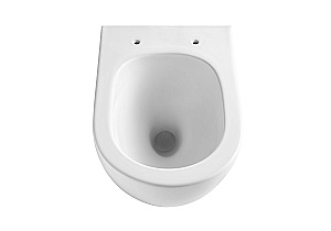Унитаз подвесной Aquatek ГЕЛИОС AQ1993T-00 белый, безободковый, с крышкой микролифт, слив-торнадо купить в интернет-магазине Sanbest