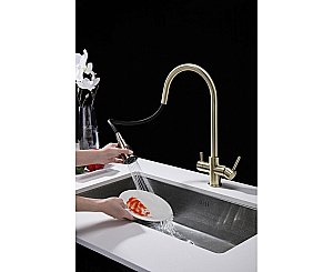 Смеситель для кухни Paulmark Lange La214212-BR бронза купить в интернет-магазине сантехники Sanbest